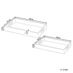 QUENA - Set Van 2 Dienbladen - Lichtbruin - Mangohout -Bestekwinkel 0009ef69184445af9fd5ca57f5d47574