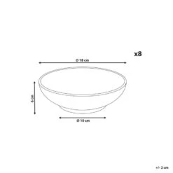 SESAME - Diepe Borden Set Van 8 - Lichtgrijs - Steengoed -Bestekwinkel 008984457ad64157831f200bba1ec2bb