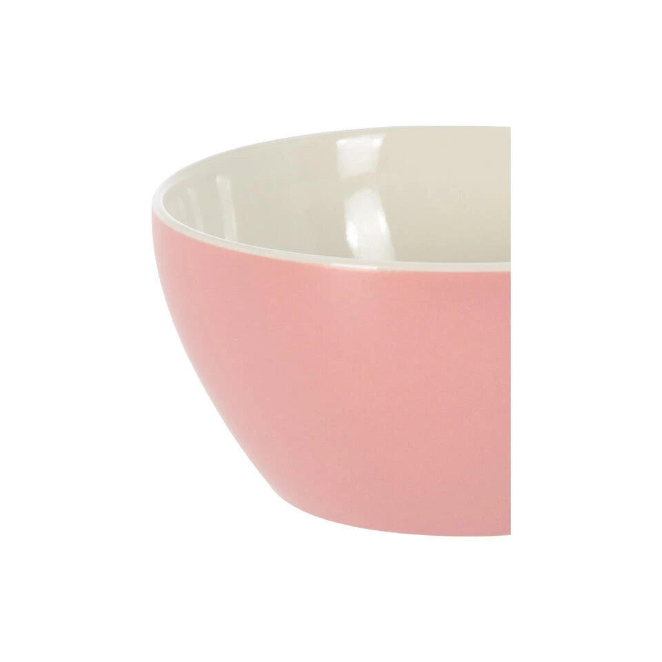 Excellent Houseware Kommen/schaaltjes - D14 X H6.5 Cm - Lichtroze 3 Excellent Houseware Kommen/schaaltjes - D14 X H6.5 Cm - Lichtroze - Afbeelding 2