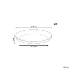 COSTMARY - Dinerborden Set Van 8 - Grijs - Steengoed -Bestekwinkel 0415991ddd86474c91cec25edd0cf846