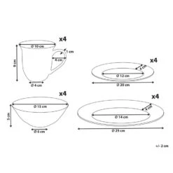 ELDERBERRY - Servies Set Van 16 - Wit - Porselein -Bestekwinkel 05b42eb530704cb9bee50d7bbaa63808