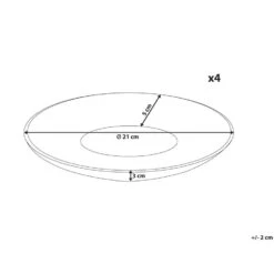 NETTLE - Bijzetborden Set Van 4 - Gebroken Wit - Steengoed -Bestekwinkel 06079249369343efb0c19a044ff8e98e