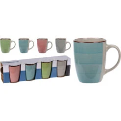 Excellent Houseware Koffiekopjes - 4x - Multi Kleur - 270 Ml -Bestekwinkel 07e07fe5be174ceba2ee4483b3287b90