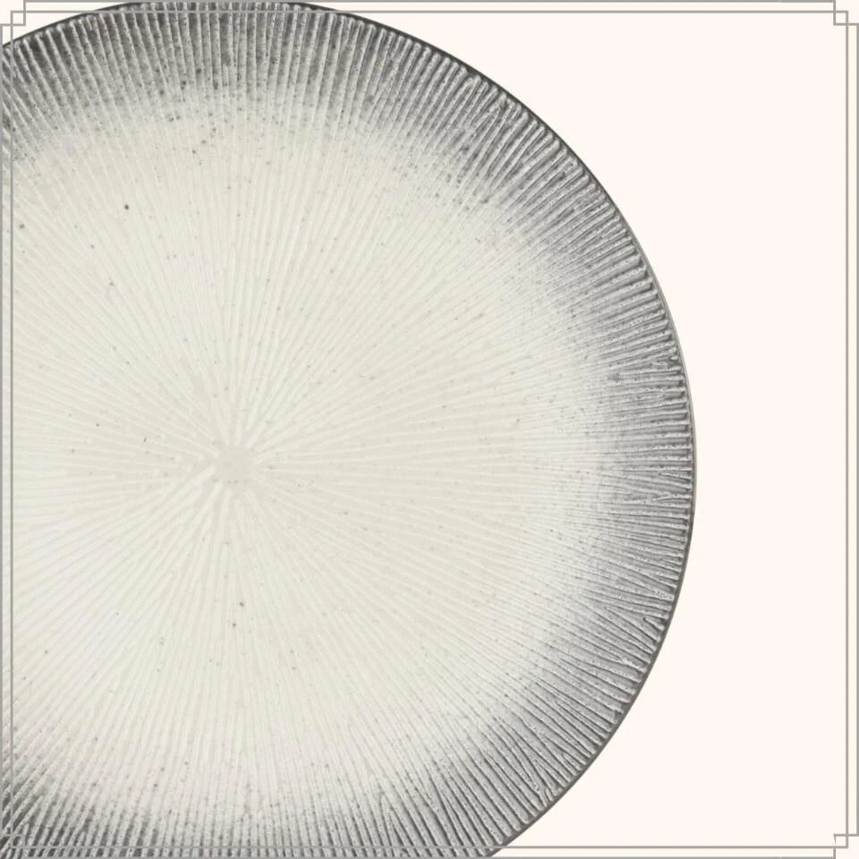 OTIX Diner Bordenset 12 Persoons Zwart Taupe 27cm Keramiek TULIP 9 OTIX Diner Bordenset 12 Persoons Zwart Taupe 27cm Keramiek TULIP - Afbeelding 7