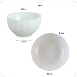 OTIX Serviesset 24-delig Bordenset 6-persoons Ontbijtborden Dinerbo... -Bestekwinkel 0bd9828088164bc4b12f40cf043c9bda