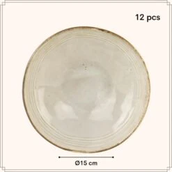 OTIX Soepkommen 12 Persoons Beige Soeptassen 15cm Keramiek LILY 17 OTIX Soepkommen 12 Persoons Beige Soeptassen 15cm Keramiek LILY -Bestekwinkel 0f9000a1fc20428bad31c5a8af832b39