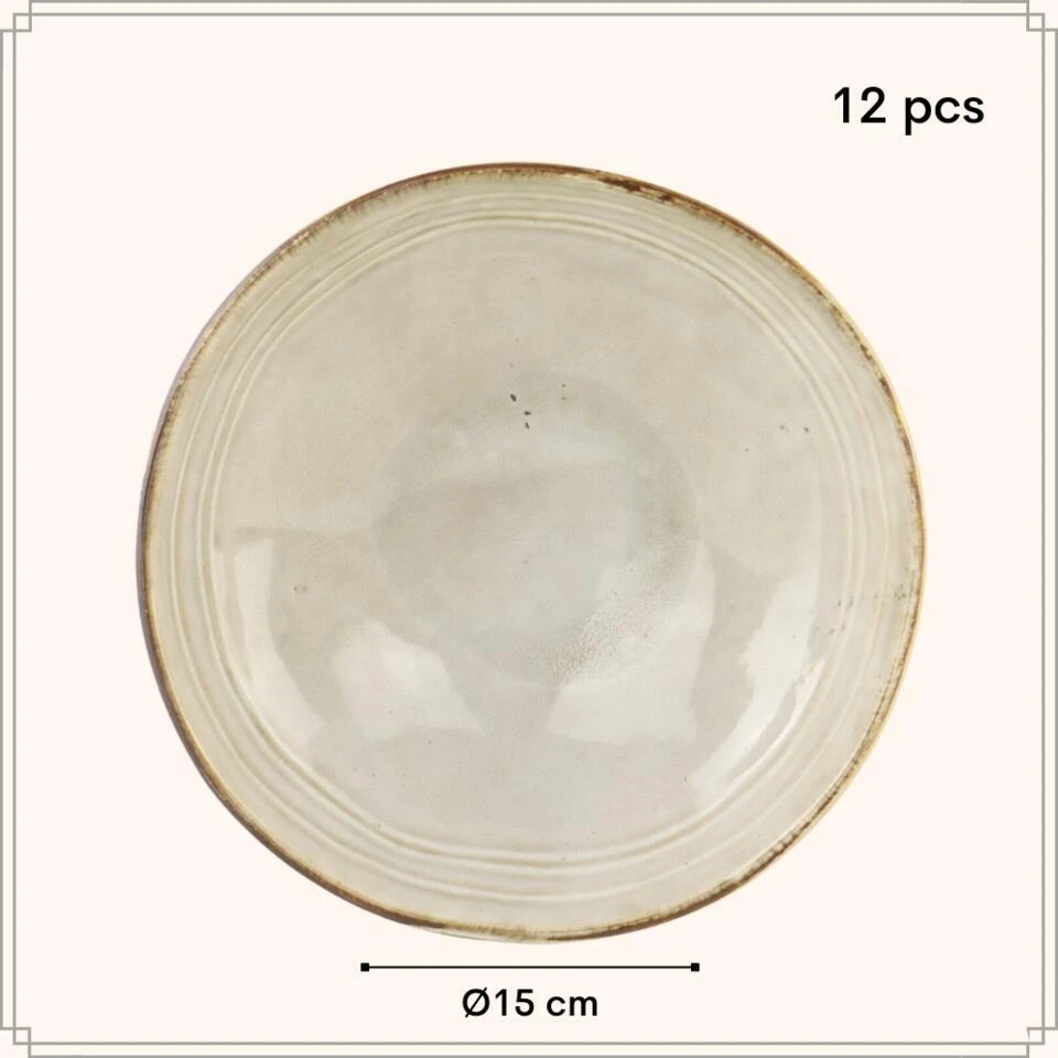 OTIX Soepkommen 12 Persoons Beige Soeptassen 15cm Keramiek LILY 8 OTIX Soepkommen 12 Persoons Beige Soeptassen 15cm Keramiek LILY - Afbeelding 6
