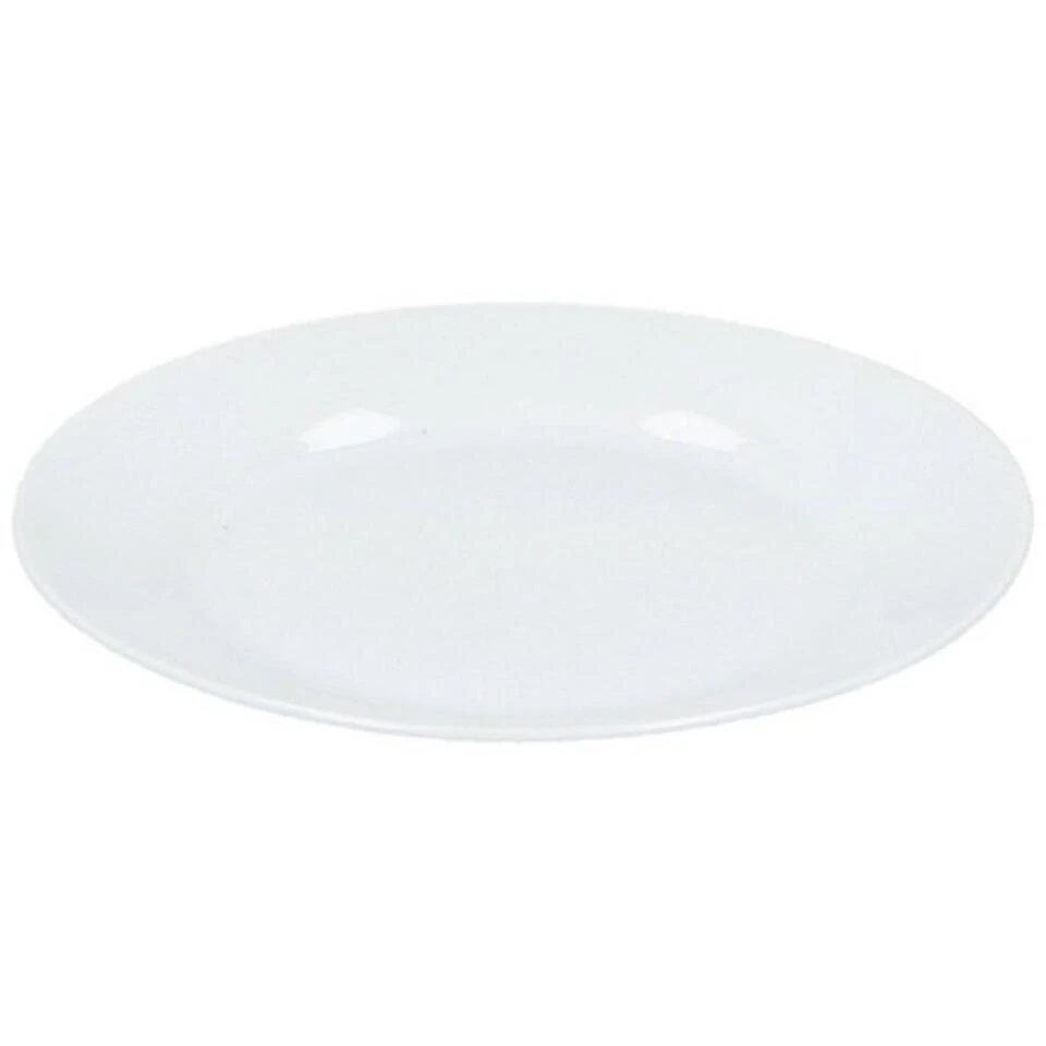 Merkloos Gebaksbordjes - 12x Stuks - Wit - Porselein - D18 Cm 2 Merkloos Gebaksbordjes - 12x Stuks - Wit - Porselein - D18 Cm