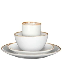 Mica Decorations Tabo Serviesset 4 Persoons Keramiek Wit
