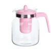 Merkloos Theepot - Met Filter - Roze - Glas - 1500 Ml 2 Merkloos Theepot - Met Filter - Roze - Glas - 1500 Ml -Bestekwinkel 1000021137