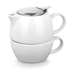 Merkloos Theepot - Tea For One Set - Inclusief Theebeker - 430 Ml