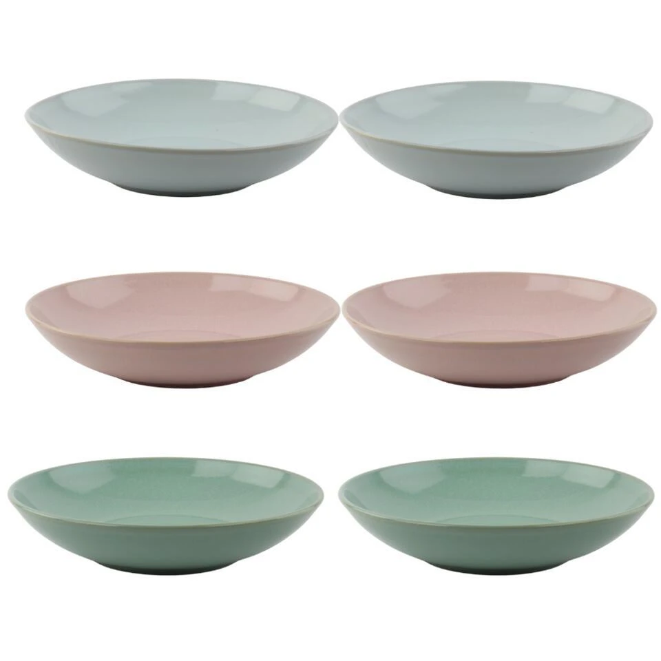 Orange85 Diepe Borden 6 Stuks Aardewerk 22 Cm Ovenbestendig Roze Blauw Groen 3 Orange85 Diepe Borden 6 Stuks Aardewerk 22 Cm Ovenbestendig Roze Blauw Groen