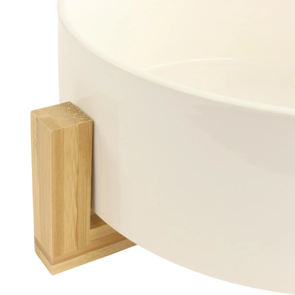 Orange85 Slakom Saladeschaal Saladecouverts Saladebestek Set Wit Bamboe 6 Orange85 Slakom Saladeschaal Saladecouverts Saladebestek Set Wit Bamboe - Afbeelding 4