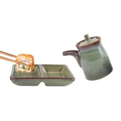 Orange85 Sushi Servies Set Met Sojasaus Kan En Schaaltje Groen -Bestekwinkel 1000033095 0110
