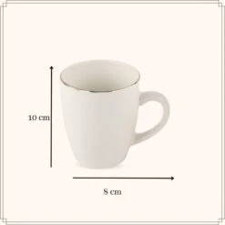 OTIX Mokken Set Wit Met Goud 200ml Porselein 6 Stuks DAISY 9 OTIX Mokken Set Wit Met Goud 200ml Porselein 6 Stuks DAISY -Bestekwinkel 1000033122 0111