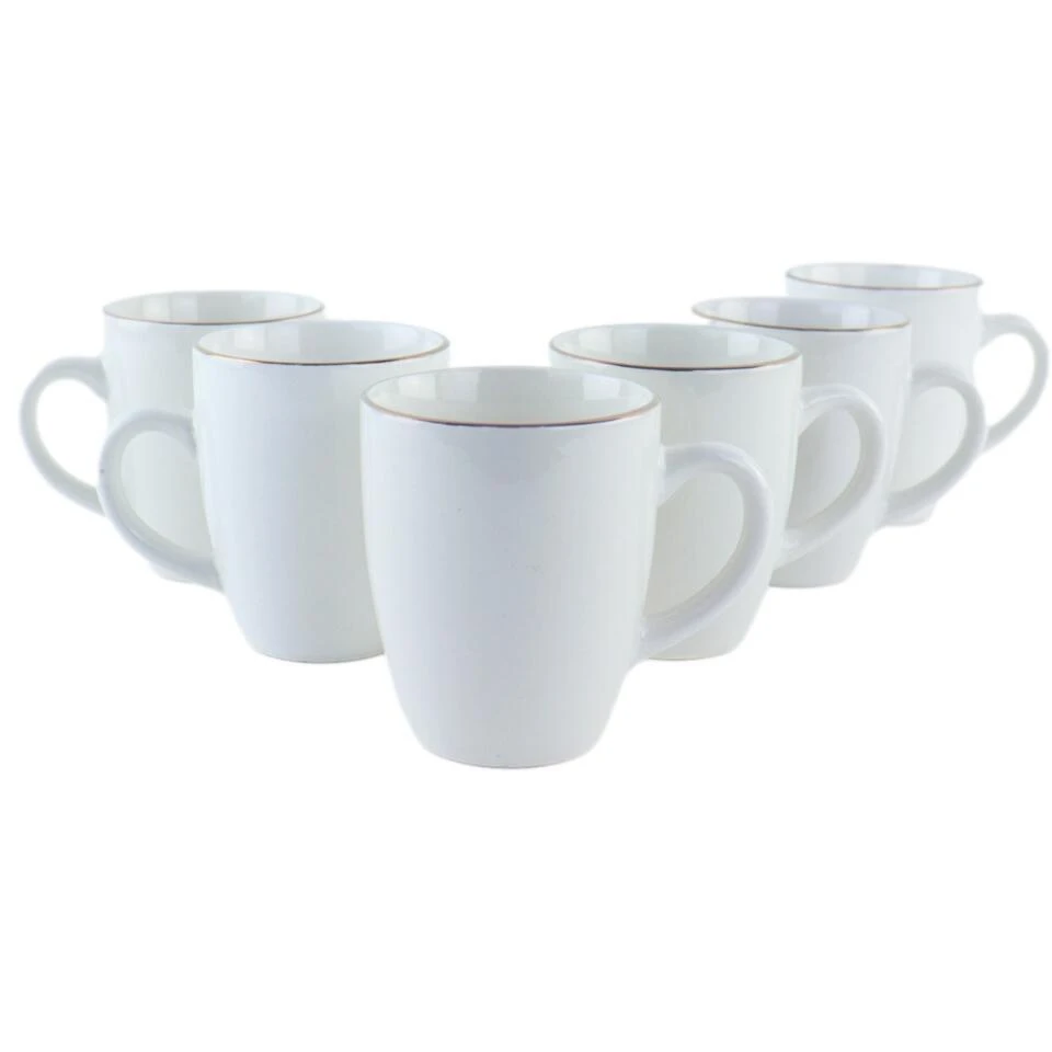 OTIX Mokken Set Wit Met Goud 200ml Porselein 6 Stuks DAISY 3 OTIX Mokken Set Wit Met Goud 200ml Porselein 6 Stuks DAISY