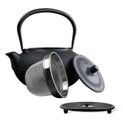 Orange85 Theepot Met Onderzetter Tetsubin Japans Theebus Zwart 1.5L Gietijzer 9 Orange85 Theepot Met Onderzetter Tetsubin Japans Theebus Zwart 1.5L Gietijzer -Bestekwinkel 1000033126 0111