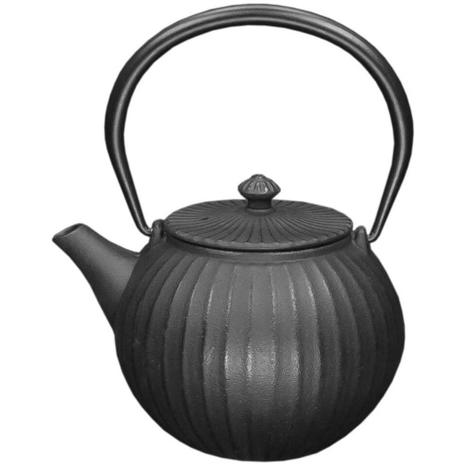 Orange85 Gietijzeren Theepot Aziatisch 1.2L Bol Streeppatroon Zwart Gietijzer 3 Orange85 Gietijzeren Theepot Aziatisch 1.2L Bol Streeppatroon Zwart Gietijzer