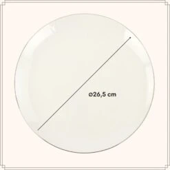 OTIX Dinerborden 6 Stuks Van Porselein 26,5 Cm Borden Wit Met Goud 9 OTIX Dinerborden 6 Stuks Van Porselein 26,5 Cm Borden Wit Met Goud -Bestekwinkel 1000049521 0111