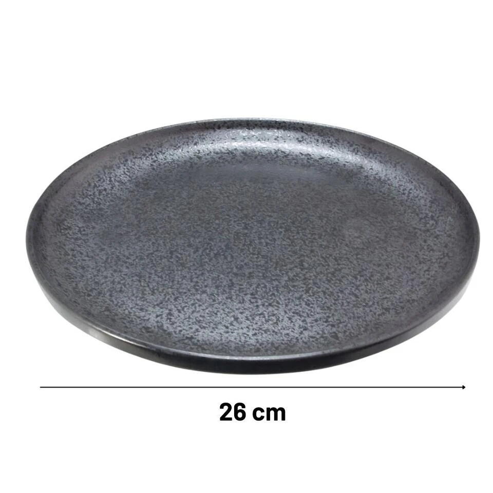 Orange85 Dinerbord Zwart 2 Stuks Aardewerk 26cm 5 Orange85 Dinerbord Zwart 2 Stuks Aardewerk 26cm - Afbeelding 3