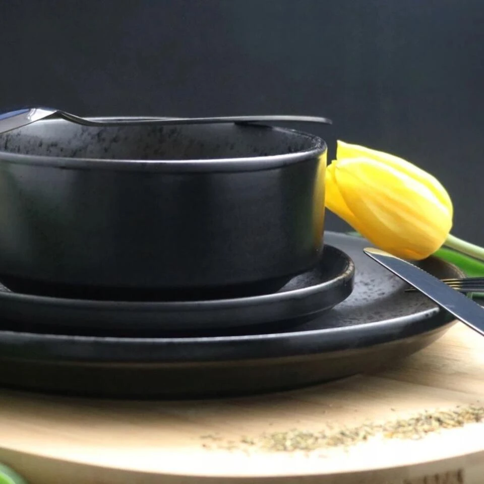 Orange85 Ontbijtbord Zwart 2 Stuks Aardewerk 18 Cm 6 Orange85 Ontbijtbord Zwart 2 Stuks Aardewerk 18 Cm - Afbeelding 4