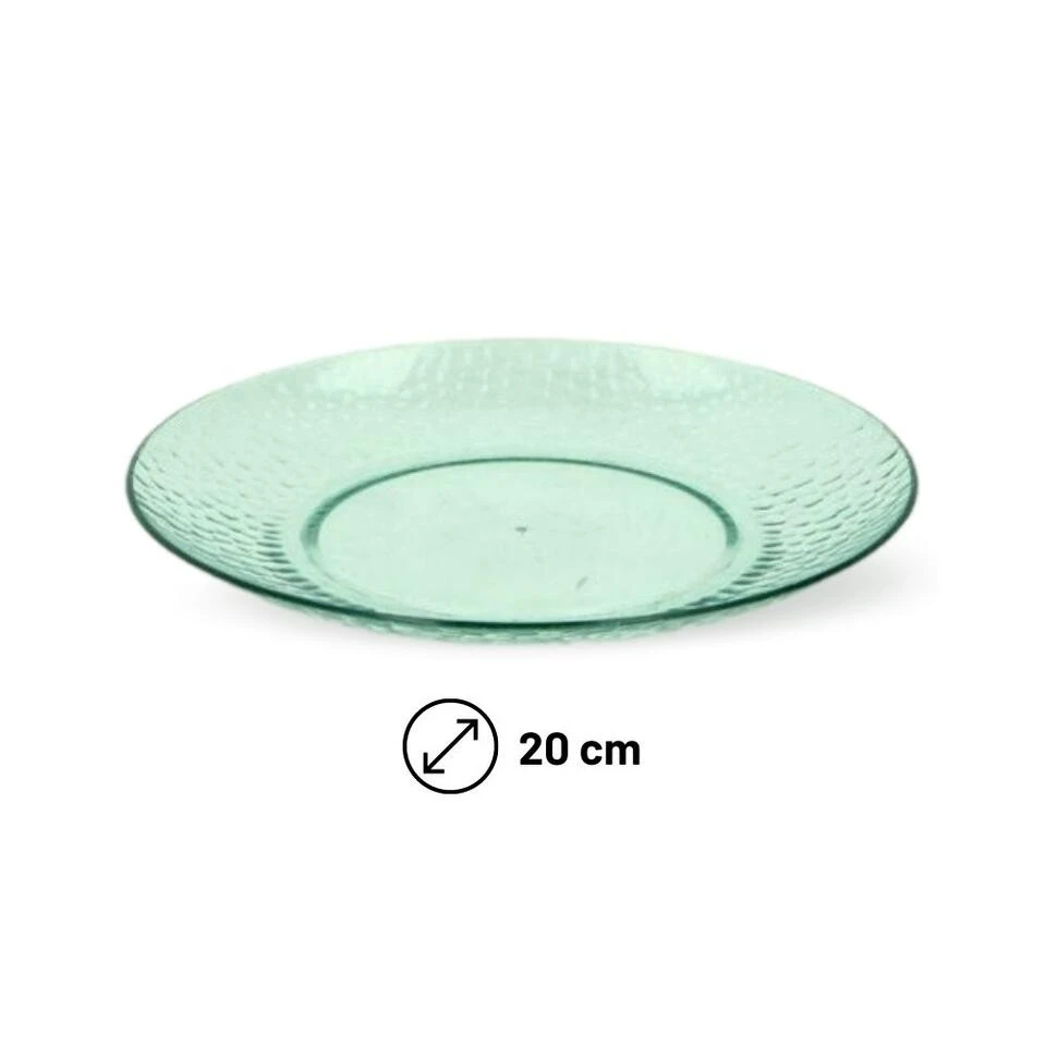 Orange85 Borden Set Van 6 Stuks Groen Transparant Plastic Kunststof 5 Orange85 Borden Set Van 6 Stuks Groen Transparant Plastic Kunststof - Afbeelding 3