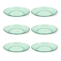 Orange85 Borden Set Van 6 Stuks Groen Transparant Plastic Kunststof