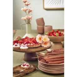 Mica Decorations Tallo Taartplateau - H10 X Ø30 Cm - Donkerbruin -Bestekwinkel 1000058462 0111