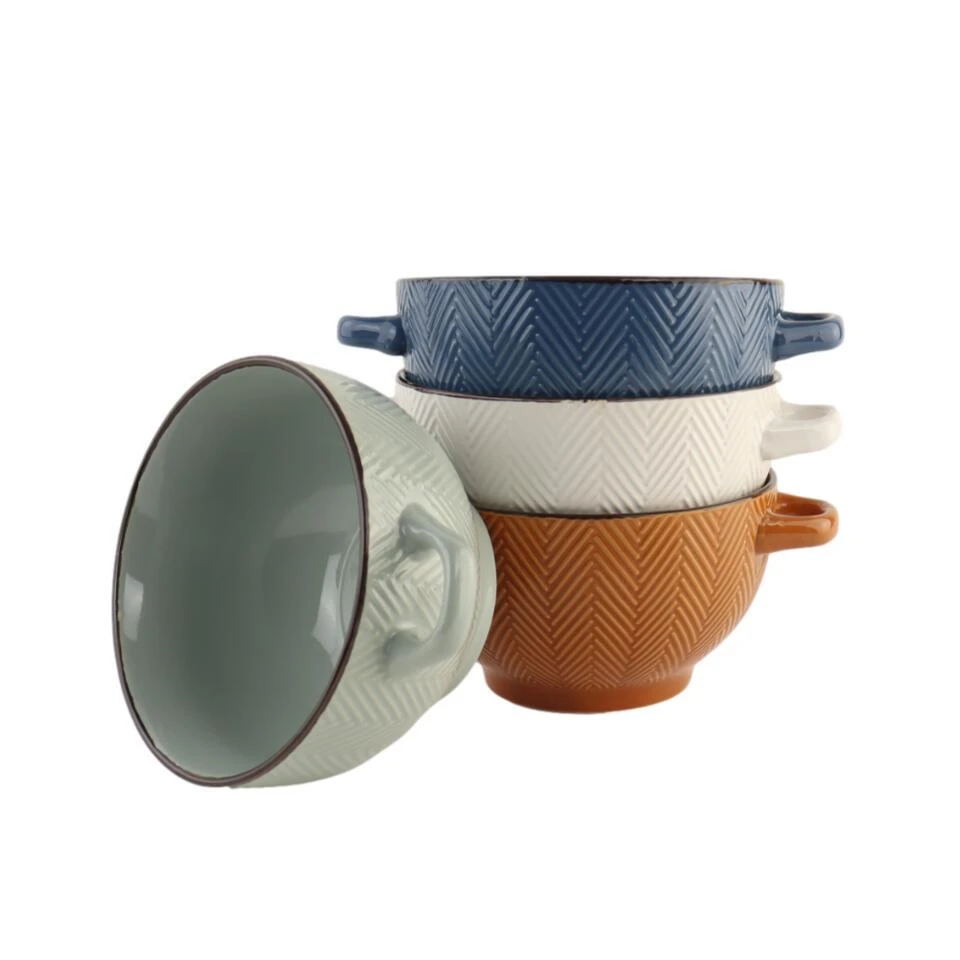 OTIX Soepkommen Met Oor Set Van 4 Verschillende Kleuren Soeptassen Aardewerk 3 OTIX Soepkommen Met Oor Set Van 4 Verschillende Kleuren Soeptassen Aardewerk