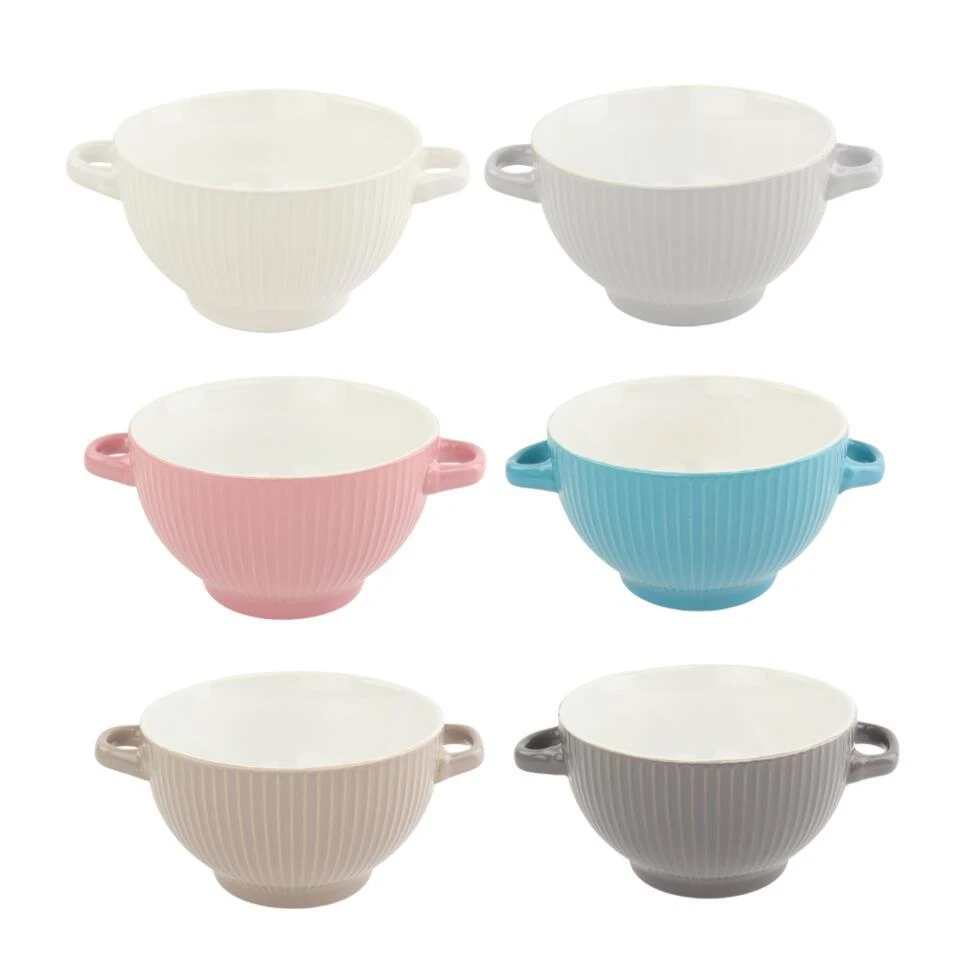 OTIX Soepkommen Set Van 6 Aardewerk 680 Ml 6 Kleuren 3 OTIX Soepkommen Set Van 6 Aardewerk 680 Ml 6 Kleuren