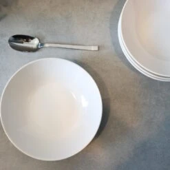 OTIX Diepe Borden Wit Pastaborden 6 Stuks 20cm Aardewerk -Bestekwinkel 1000068736 0111