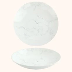 OTIX Diepe Borden Marmer 6 Stuks Pastaborden Soepborden 20 Cm Aardewerk -Bestekwinkel 1000068737 0110