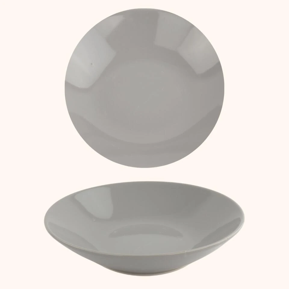 OTIX Diepe Borden Grijs Pastaborden Soepborden 6 Stuks 20cm Aardewerk 5 OTIX Diepe Borden Grijs Pastaborden Soepborden 6 Stuks 20cm Aardewerk - Afbeelding 3