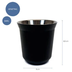 Krumble Koffiekop Staal - Zwart -Bestekwinkel 1000071538 0103