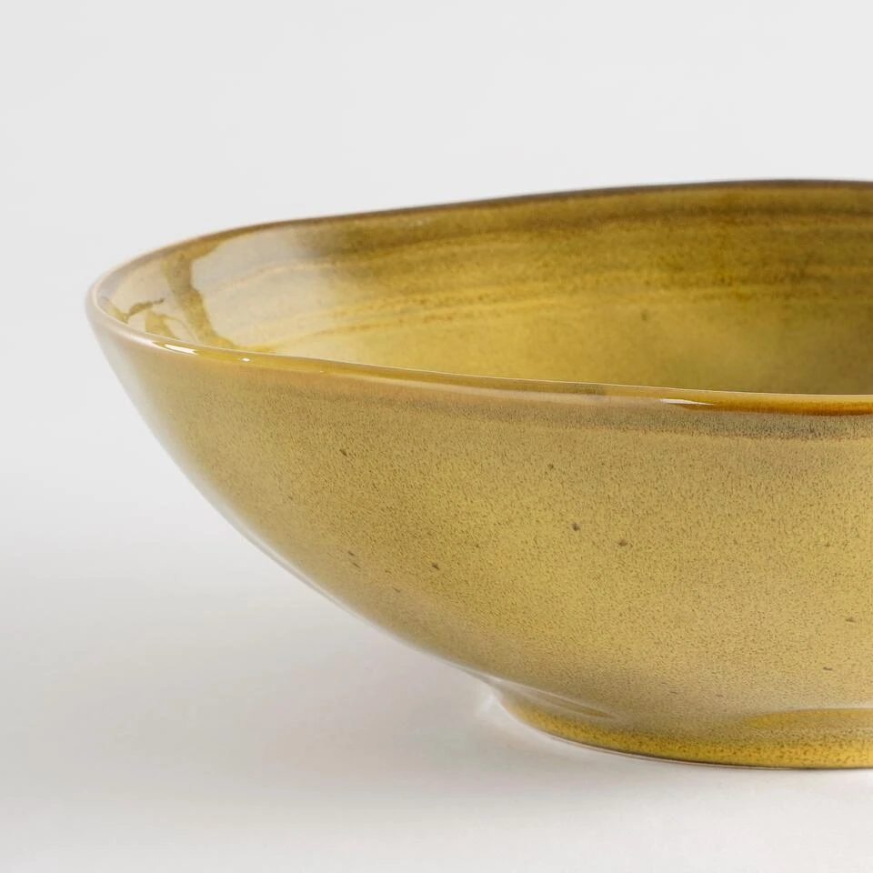 Mica Decorations Tabo Schaal - H9 X Ø30,5 Cm - Oker 4 Mica Decorations Tabo Schaal - H9 X Ø30,5 Cm - Oker - Afbeelding 2