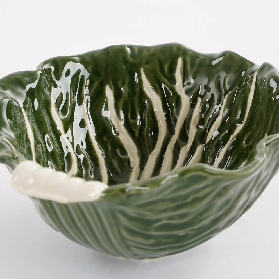 Mica Decorations Schaal Kool - 11,5 X 10,5 Cm - Keramiek - Donkergroen 4 Mica Decorations Schaal Kool - 11,5 X 10,5 Cm - Keramiek - Donkergroen - Afbeelding 2