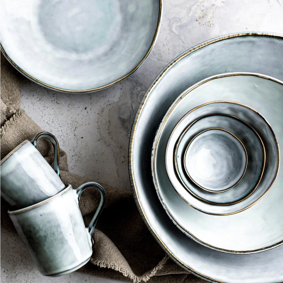 Dutch Rose Schaal 33 Cm Blauw 5 Dutch Rose Schaal 33 Cm Blauw - Afbeelding 3