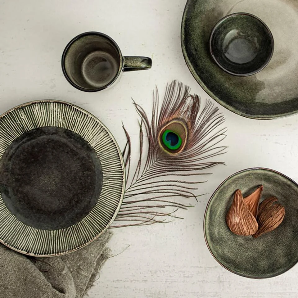 Dutch Rose Schaal 33 Cm Groen 5 Dutch Rose Schaal 33 Cm Groen - Afbeelding 3