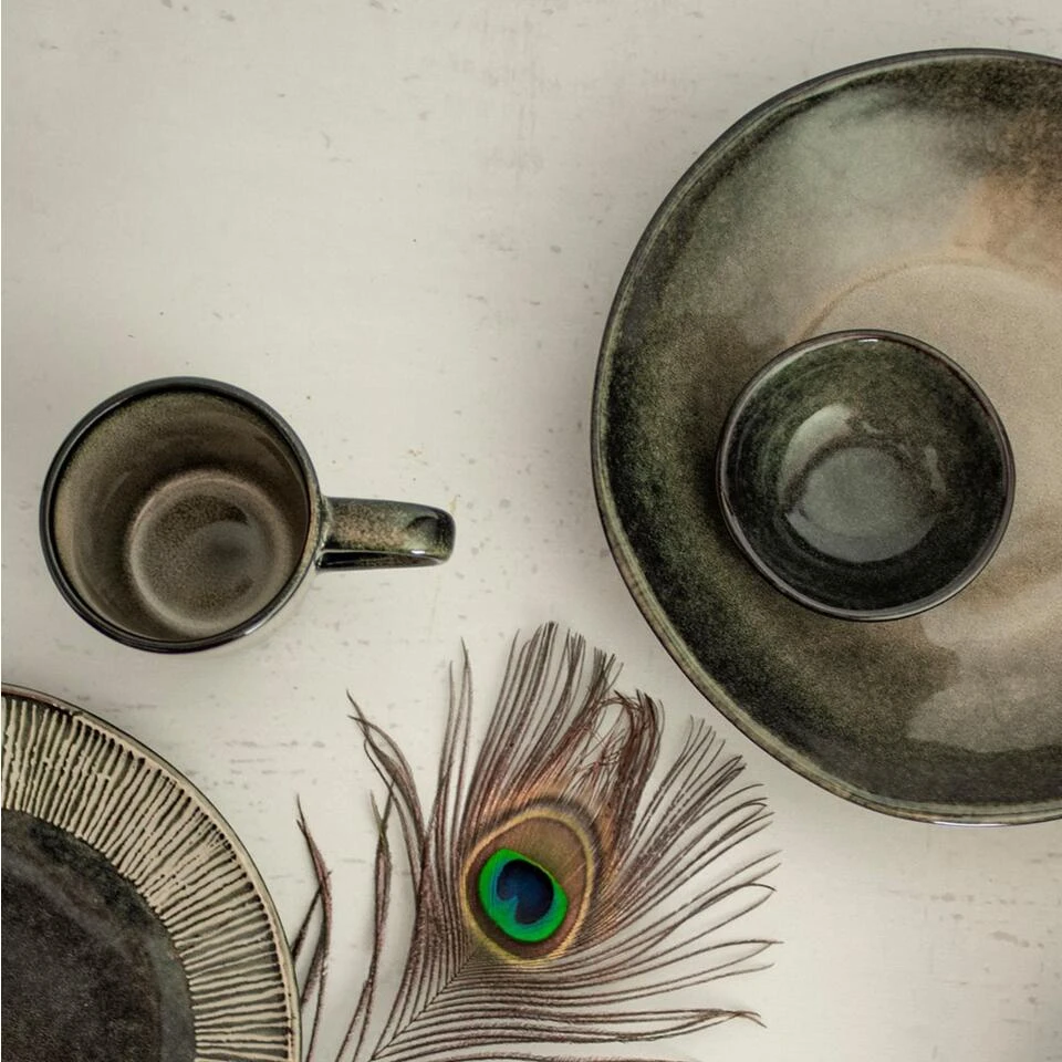 Dutch Rose Bord Diep 23,5 Cm Groen 6 Dutch Rose Bord Diep 23,5 Cm Groen - Afbeelding 4