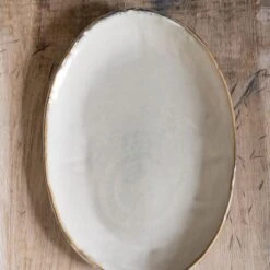 Dutch Rose Ovale Schaal 40x28 Cm Creme -Bestekwinkel 1000086756 0102