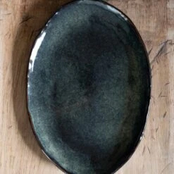 Dutch Rose Ovale Schaal 40x28 Cm Groen -Bestekwinkel 1000086758 0102