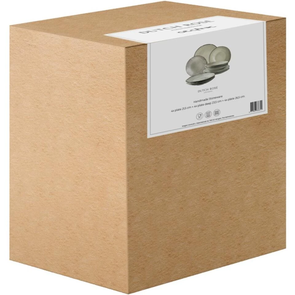 Dutch Rose Giftset 12 Delig Servies Creme 5 Dutch Rose Giftset 12 Delig Servies Creme - Afbeelding 3
