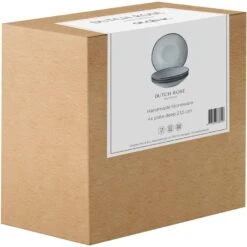 Dutch Rose Giftset 4 Borden Diep 23,5 Cm Blauw 8 Dutch Rose Giftset 4 Borden Diep 23,5 Cm Blauw -Bestekwinkel 1000087490 0102
