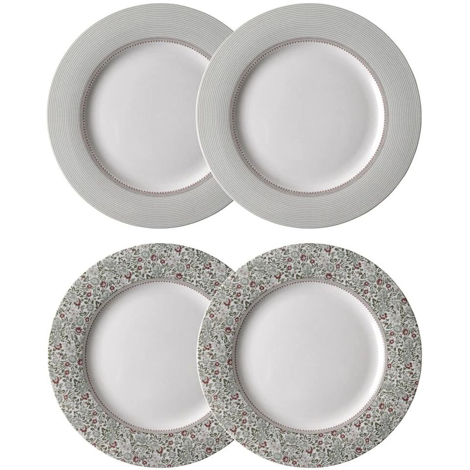 Laura Ashley Giftset 4 Borden Plat 23 Cm 4 Laura Ashley Giftset 4 Borden Plat 23 Cm - Afbeelding 2