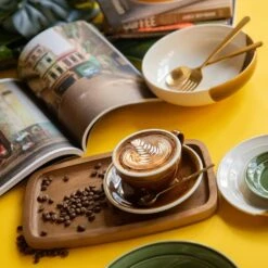 Egg Koffiekop Met Schotel - Set Van 2 - 150ml - Caramel -Bestekwinkel 1000093485 0103