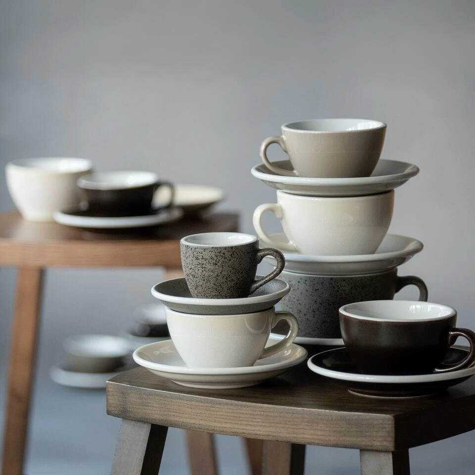 Egg Koffiekop Met Schotel - Set Van 2 - 150ml - Gunpowder 6 Egg Koffiekop Met Schotel - Set Van 2 - 150ml - Gunpowder - Afbeelding 4