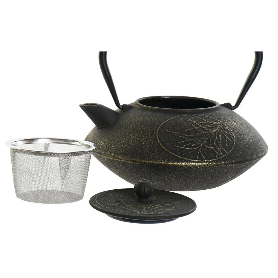 Items Kitchen Theepot Asian - Gietijzer - 1300 Ml - Antiek Zwart 4 Items Kitchen Theepot Asian - Gietijzer - 1300 Ml - Antiek Zwart - Afbeelding 2