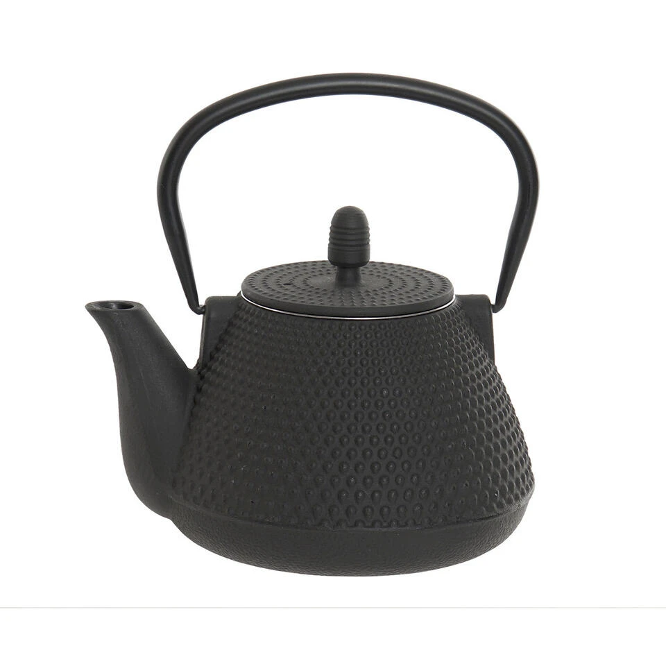 Items Kitchen Theepot Oriental - Gietijzer - 1000 Ml - Mat Zwart 3 Items Kitchen Theepot Oriental - Gietijzer - 1000 Ml - Mat Zwart
