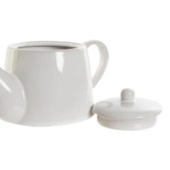 Items Theepot - Van Wit Porselein - 1100 Ml - Met Handvat -Bestekwinkel 1000096724 0102