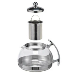 Merkloos Koffiepot-theekan-theepot - Met Filter - 1,2 Liter